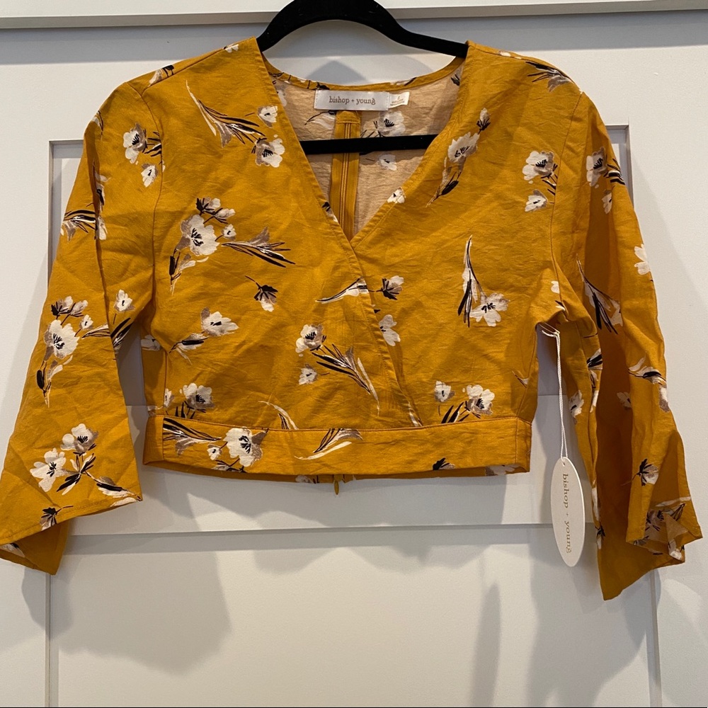 NWT Yellow Crop Top
